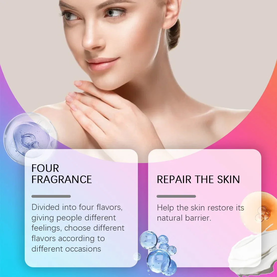 Christmas Moisturizing Cream Spray Long Lasting Fragrance Smoothing Body Repairing Dry Refreshing Nourishing Skin Care Set.