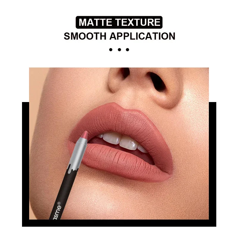 12 color matte lip liner set, lipstick pen in 12 colors, gift set, durable lip makeup - My Vixen Vault