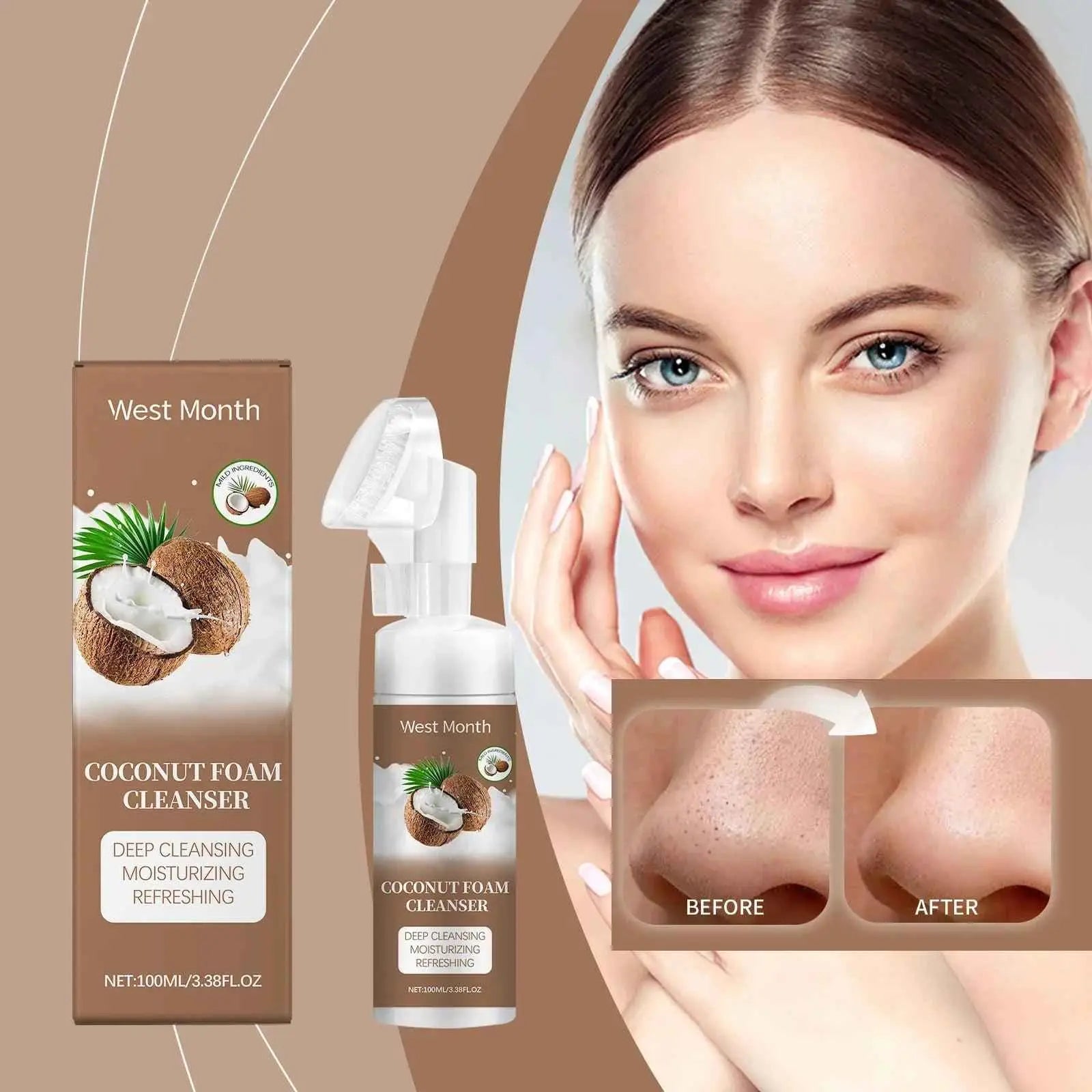 West Month Gentle Coconut Foam Facial Cleanser