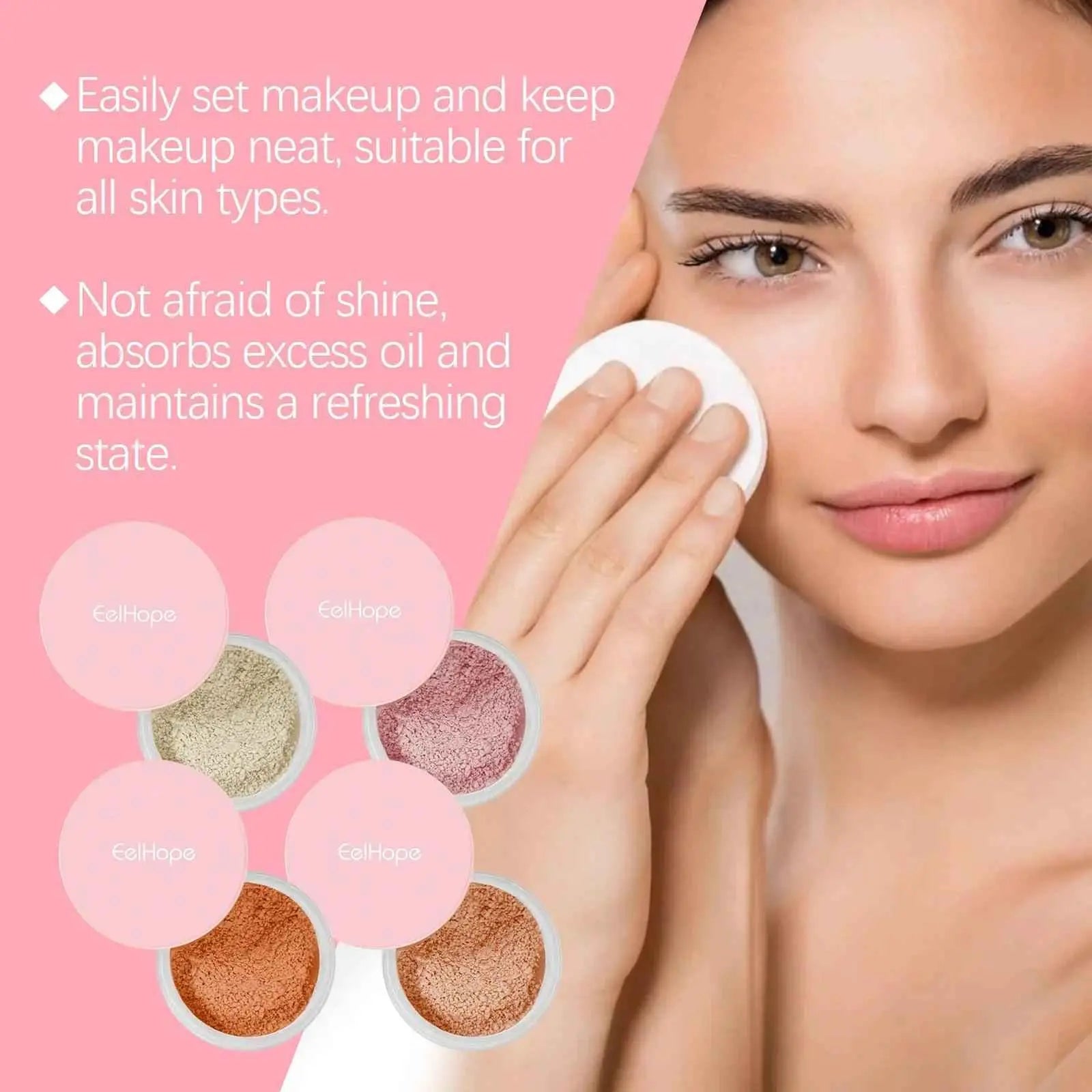 Eelhope Matte Orange Powder & Brush – Long Lasting Finish