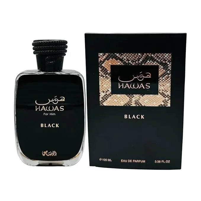 Rasasi Hawas Black for Men - 3.38 oz EDP Spray - My Vixen Vault