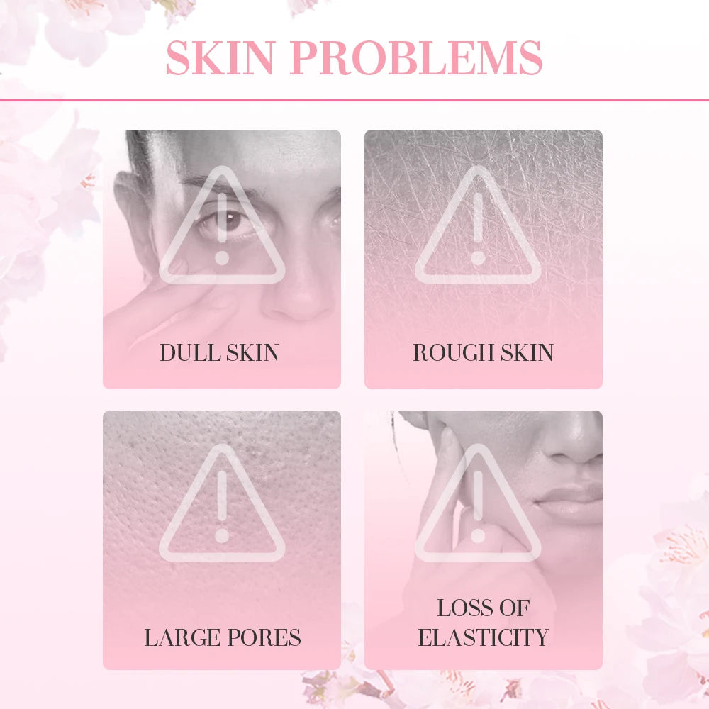 DR.ROSEVA 5Pcs Private Label Skincare Set Anti-Acne Dark Spot Remover Face Toner Cream Whitening Sakura Skin Care Sets - Beauty Collection Studio