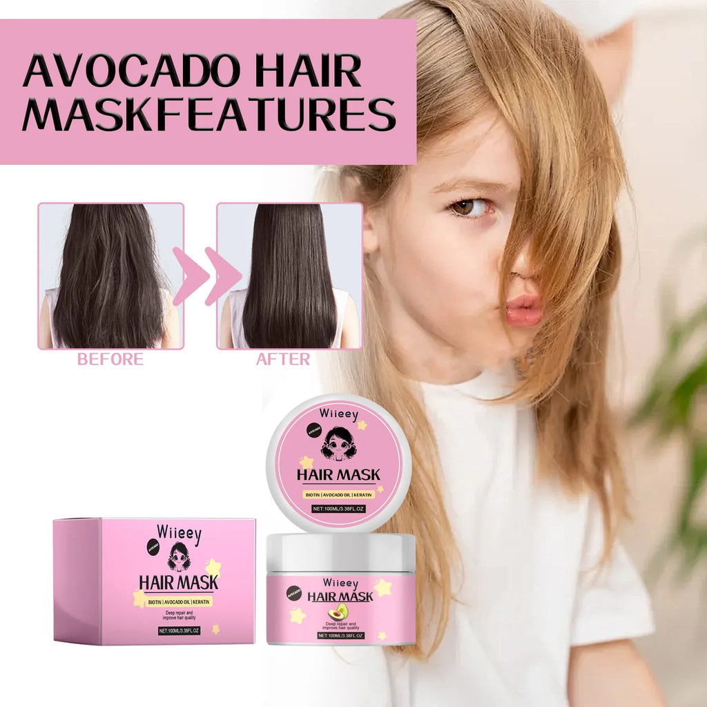 Wiieey Avocado Brightening Smooth Nourishing Frizzy Split Ends Repairing Hair Mask - Beauty Collection Studio