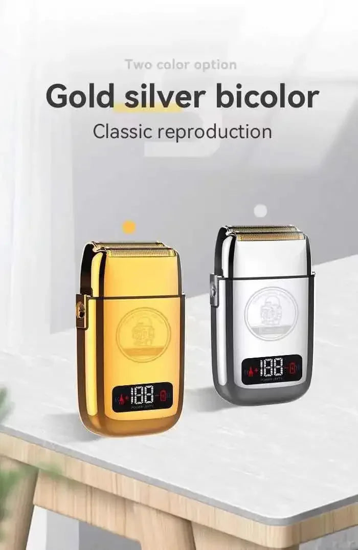 Hot Sale Kemei Km-Tx3 2021new Design Anti Pinch Hair Product Electric Gold Metal Body Shaving Usb Charging Reciprocating Shaver - My Vixen Vault