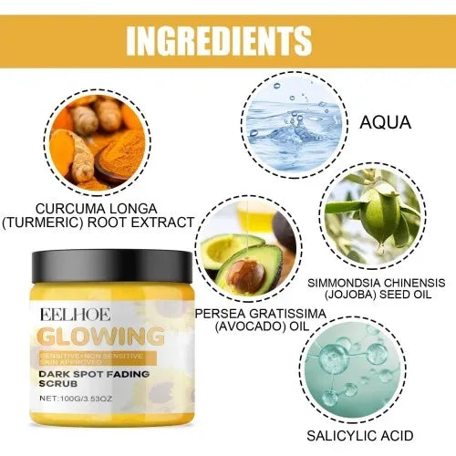 Eelhoe Turmeric Exfoliating Facial Scrub For Deep Of Delicate Pores And Beauty Cleansing Treatment - My Vixen Vault