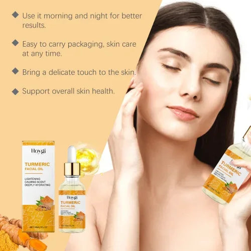 Hoygi Turmeric Essential Oil Gently Moisturizes Firming And Brightening Facial To Improve Dry Skin Care - My Vixen Vault