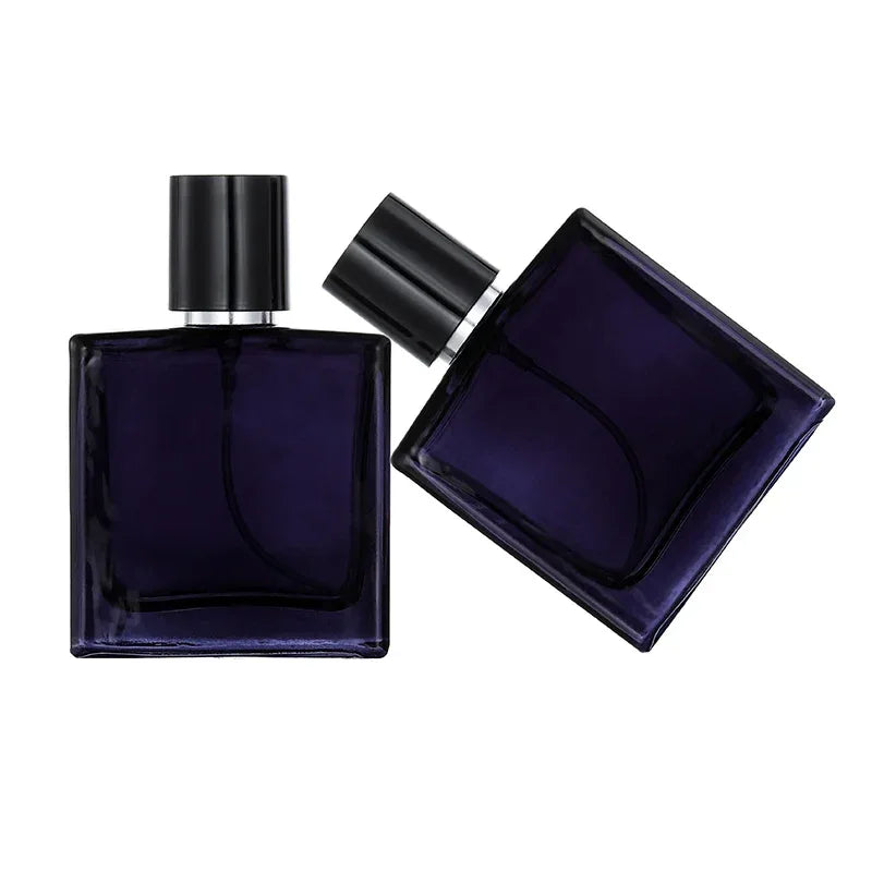 B033-30 Classic 30mL Black Ink Glass Design Portable Perfume Bottles with Silver Spray-Head Screw Cap Cologne Packaging Carton - My Vixen Vault