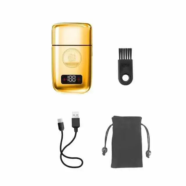 Hot Sale Kemei Km-Tx3 2021new Design Anti Pinch Hair Product Electric Gold Metal Body Shaving Usb Charging Reciprocating Shaver - My Vixen Vault