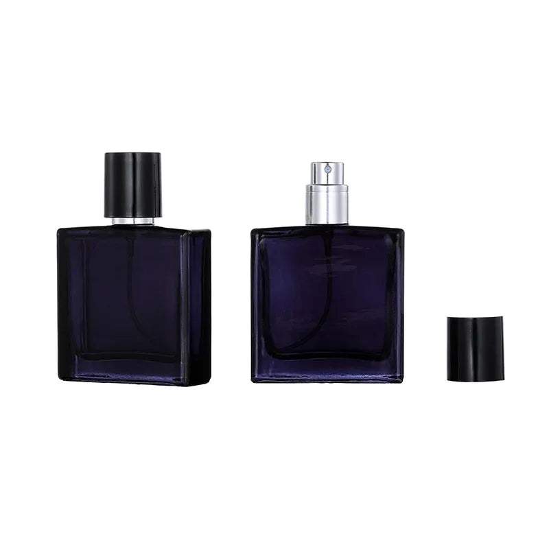 B033-30 Classic 30mL Black Ink Glass Design Portable Perfume Bottles with Silver Spray-Head Screw Cap Cologne Packaging Carton - My Vixen Vault