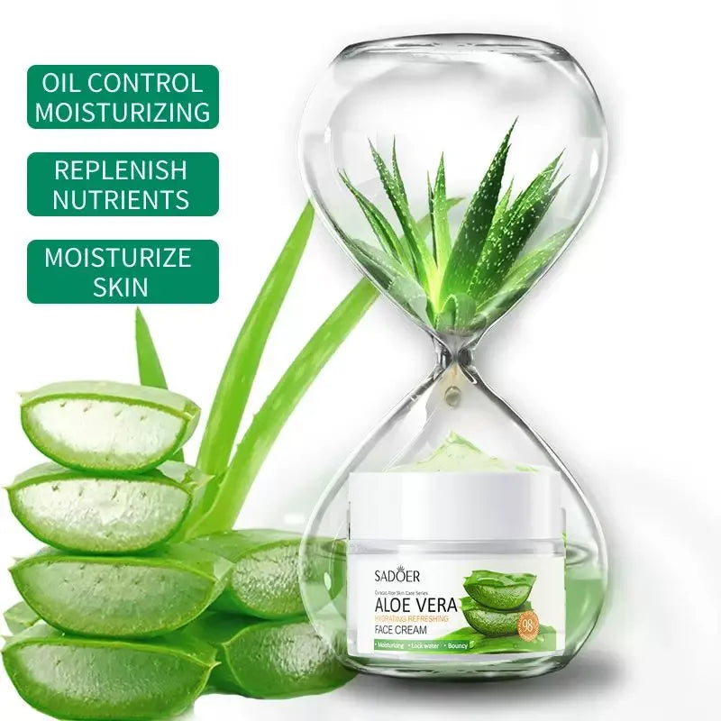 Aloe Vera Face Cream Day Night Acne Oil Control Whitening Cream.