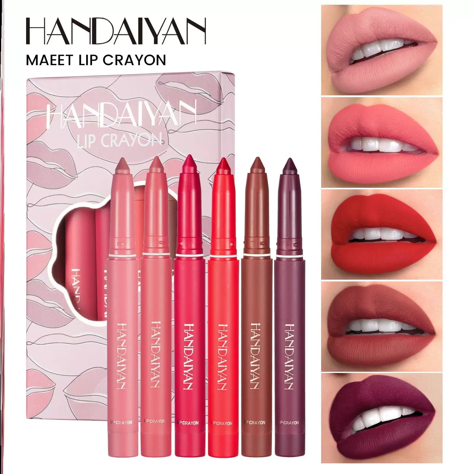 6Pcs Matte Lip Gloss Set Liquid Lipstick Waterproof Long - My Vixen Vault