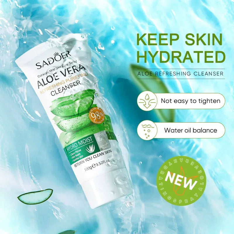 Aloe Vera Skin Repair Set: Cleanse, Hydrate, Moisturize.