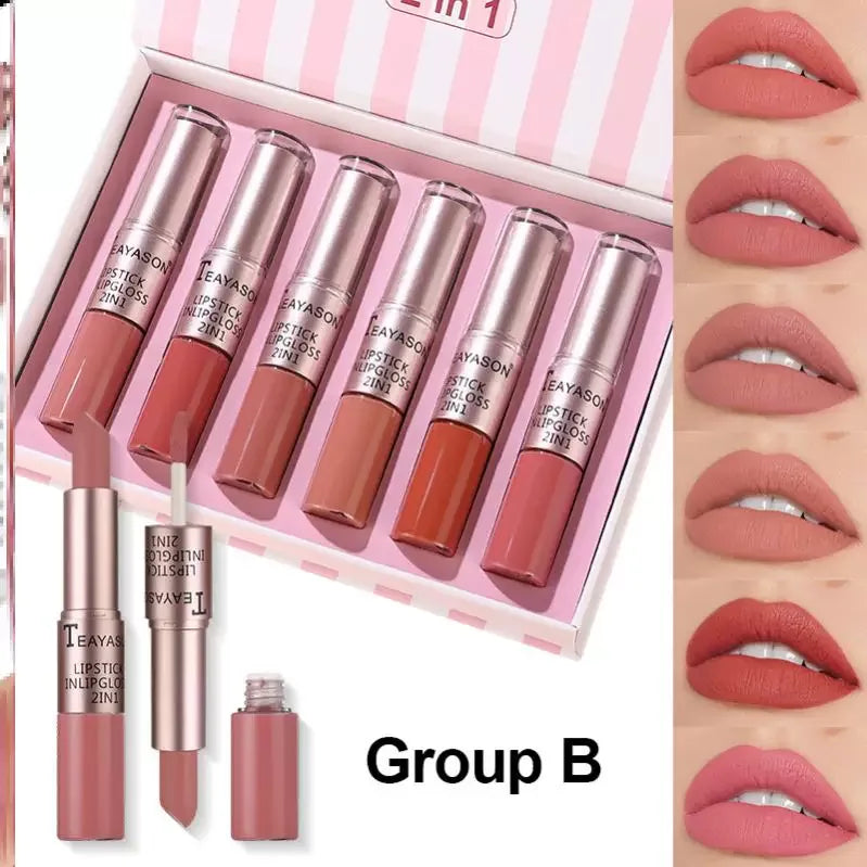 6Pcs Matte Lip Gloss Set Liquid Lipstick Waterproof Long - My Vixen Vault