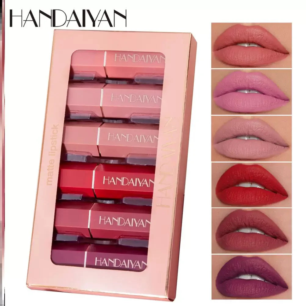 6Pcs Matte Lip Gloss Set Liquid Lipstick Waterproof Long - My Vixen Vault