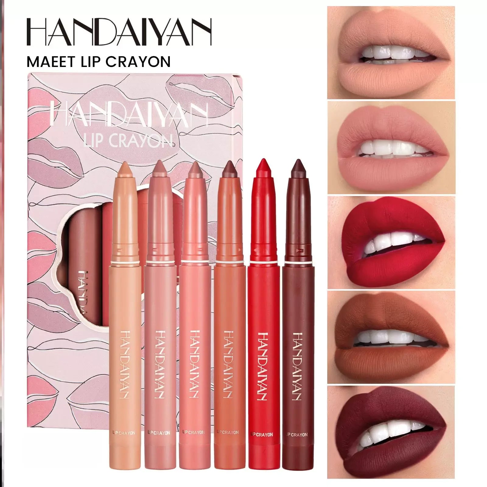 6Pcs Matte Lip Gloss Set Liquid Lipstick Waterproof Long - My Vixen Vault