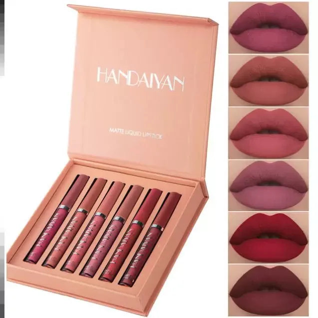6Pcs Matte Lip Gloss Set Liquid Lipstick Waterproof Long - My Vixen Vault