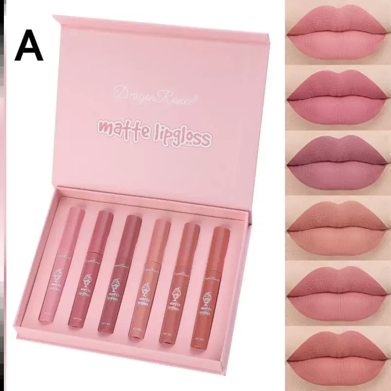 6Pcs Matte Lip Gloss Set Liquid Lipstick Waterproof Long - My Vixen Vault