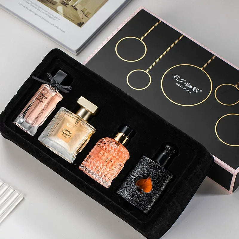 From a Famous Brand New Perfume for Women Suit Gift Box Four-Piece Set Long-Lasting Light Perfume Black Crow Four-Piece Set Hand Gift Female Perfume - My Vixen Vault