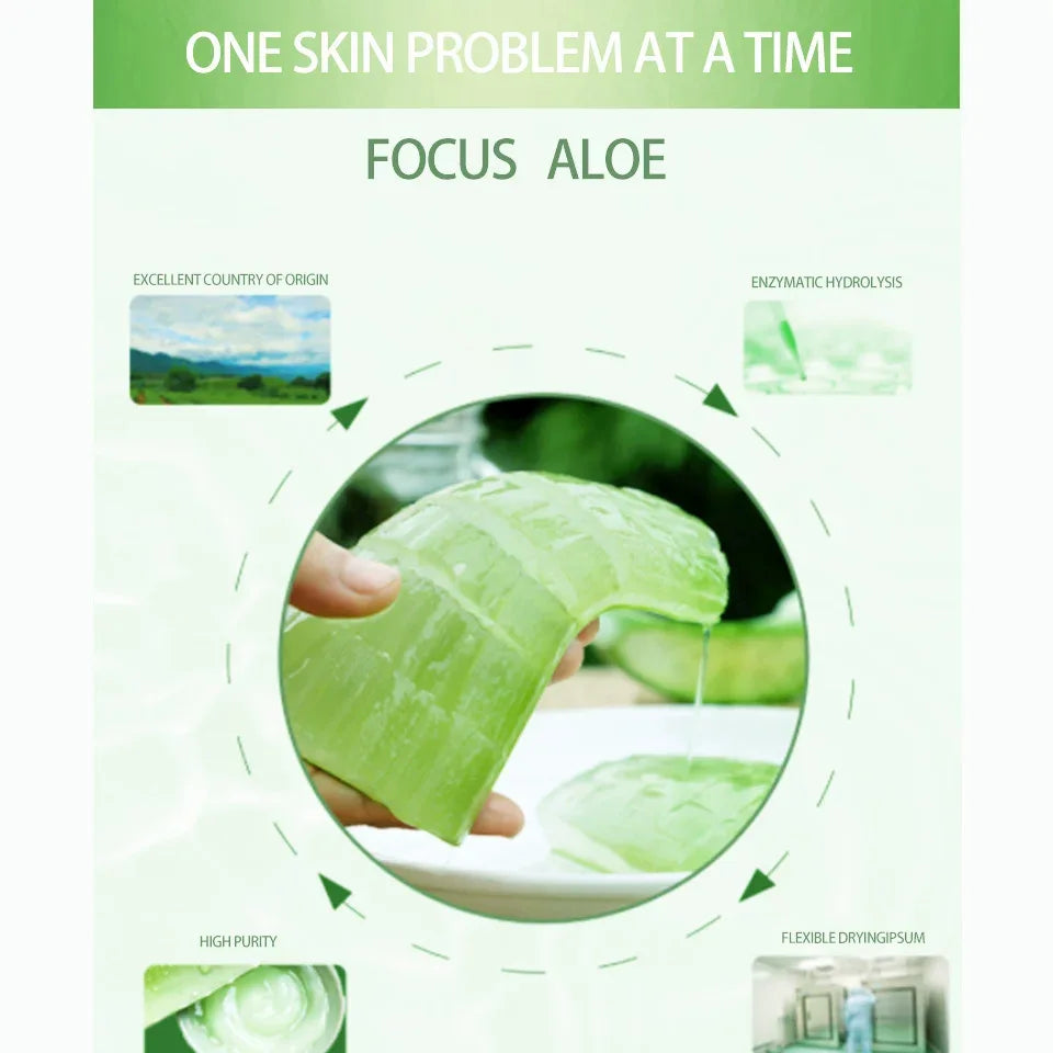 Aloe Vera Face Cream Day Night Acne Oil Control Whitening Cream.