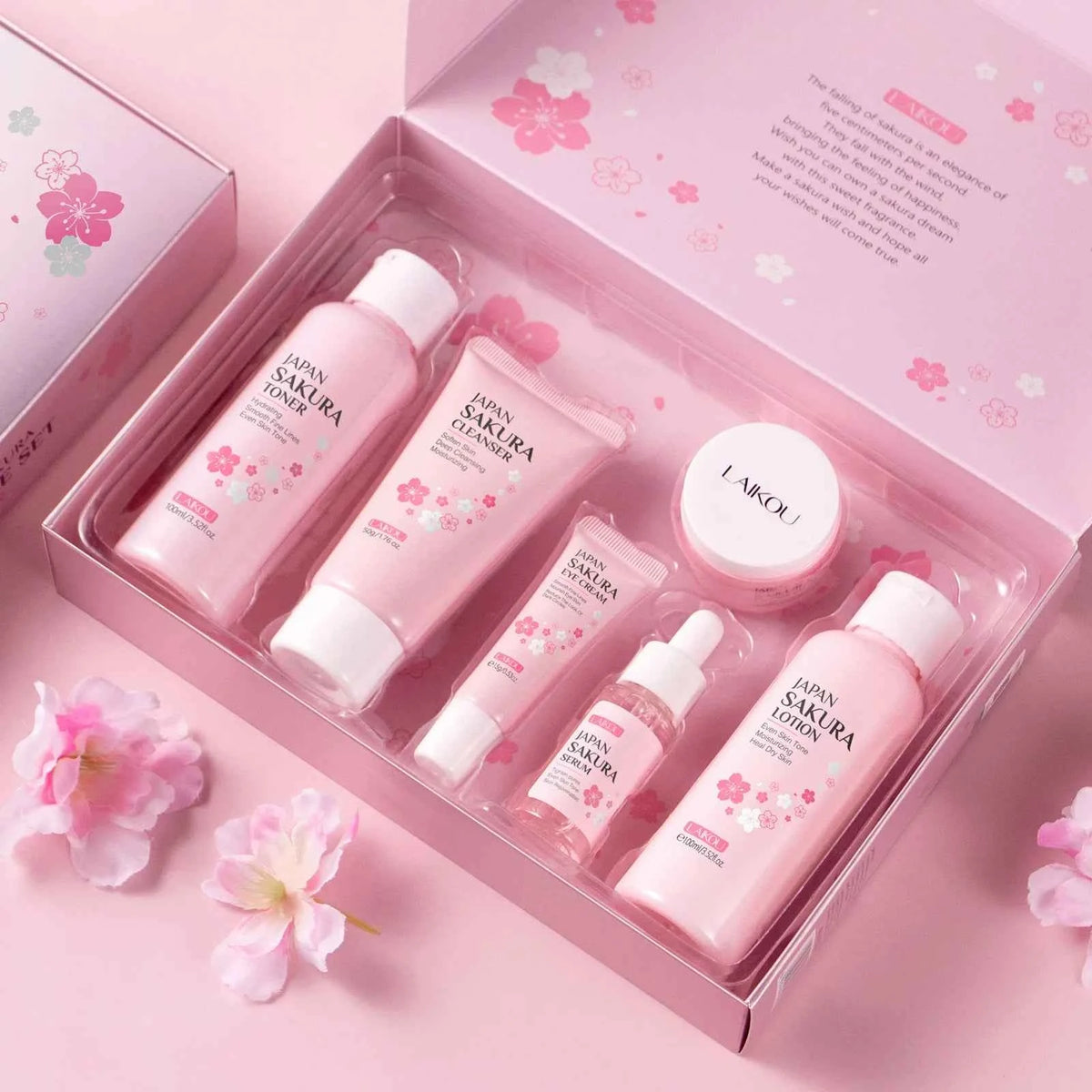 Sakura Skincare Set Oil Control Facial Cleanser Nourishing F