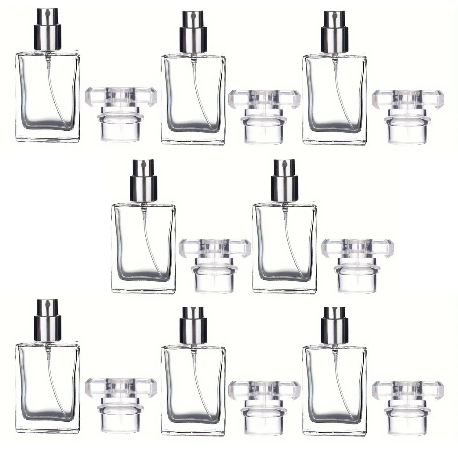 8pcs 30ml Glass Perfume Bottles Empty Refillable Clear Travel Perfume Spray Atomizer Bottle Perfume Bottle Atomizer Container - My Vixen Vault