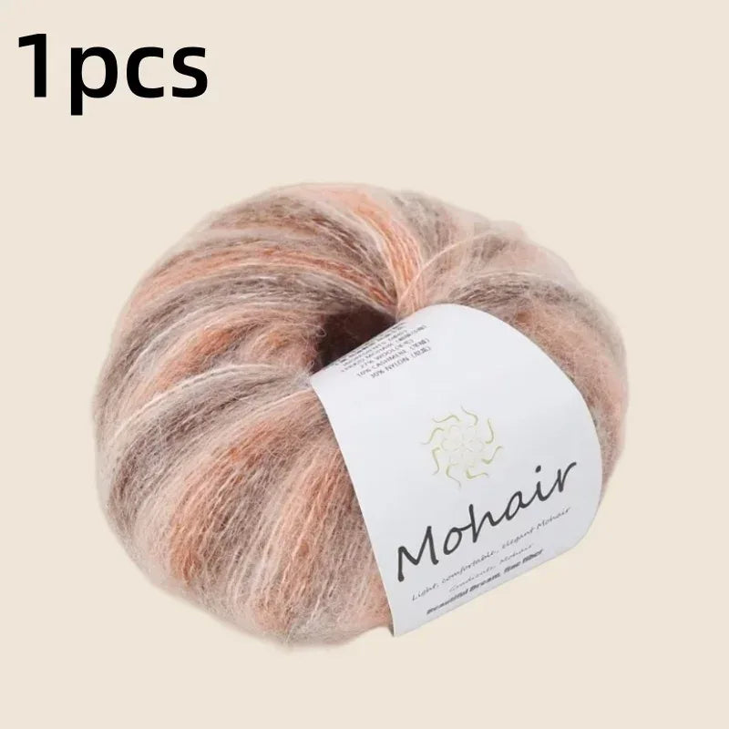 Gradient Mohair Soft Cotton Yarn DIY Crochet Hand Knitting Yarn Segment Dyed Wool Yarn For Baby Sweater Hat Scarf - My Vixen Vault