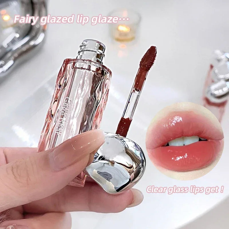 Crystal translucent lip glaze moisturizing water is not easy to fade natural color mouth red lip glaze - My Vixen Vault