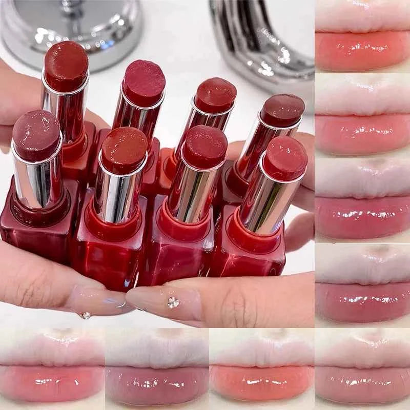 Gege Bear Mirror Gloss Lipstick — Ice-Translucent Water-Gloss Finish, Plumping and Hydrating.