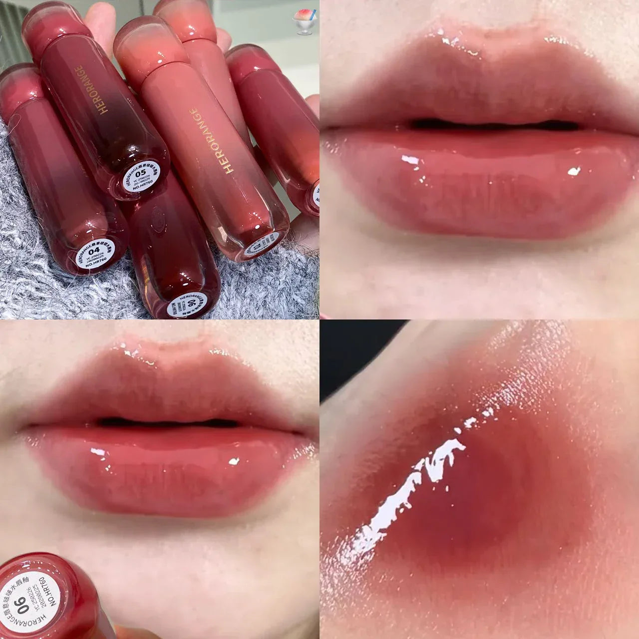 Smoked Grape Purple Red Lip Glaze Mirror Water Lip Gloss Moisturizing Liquid Lipstick Clear Tint Makeup Korean Women Cosmetics - My Vixen Vault