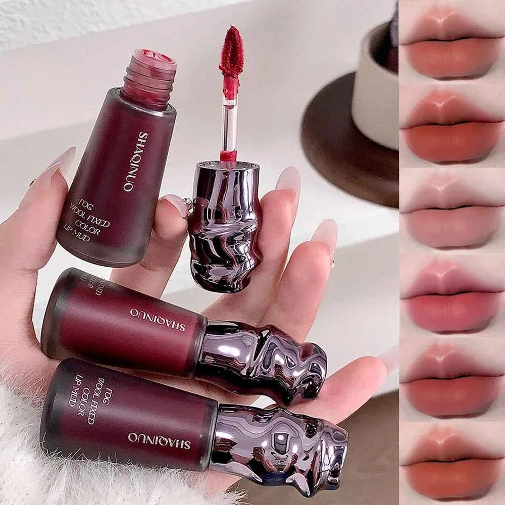 SHAQINUO Matte Velvet Autum&Winter Lip Mud Lip Cream Lip Clay Long-lasting Color Non-drying Lipstick