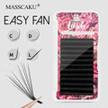 MASSCAKU Camellia Blooming Eyelash Extension L M Curl 100% Handmade Self-Making Auto Fans Individual Lashes for Maquillaje Mujer