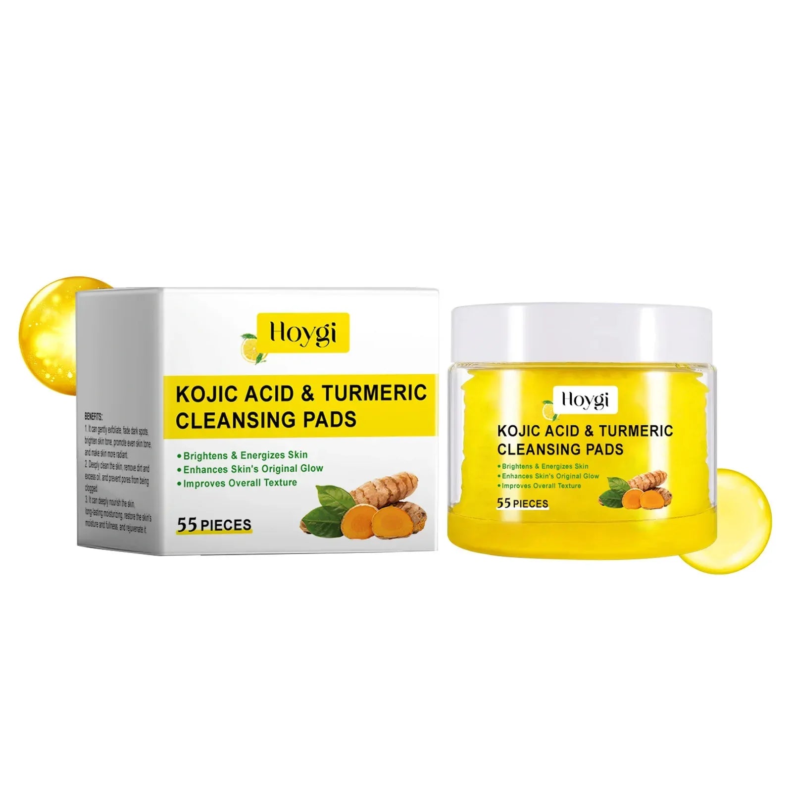 Turmeric Cleansing Pads Facial Exfoliating Makeup Removal Dead Skin Peeling Smooth Skin Shrink Pore Massage Face Washing Sponge - My Vixen Vault