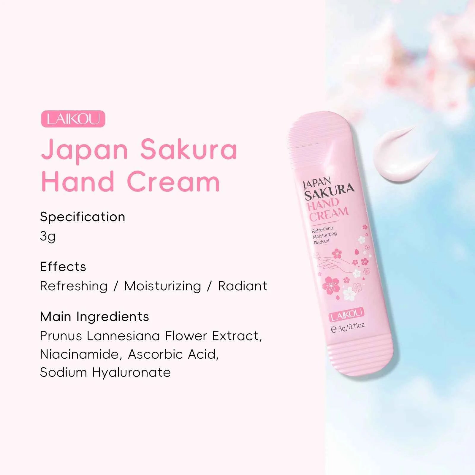 7pcs Collagen Sakura Hand Cream Skin Soften Nourish Care Deep Cracked Repair Beauty Products Girl Moisturizing Hand Skin