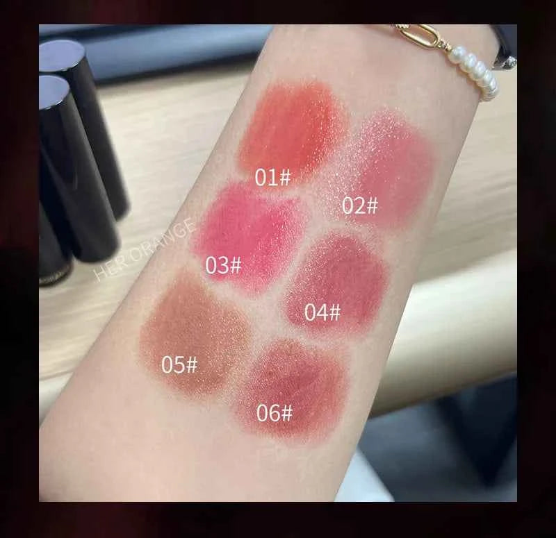 Low Saturation Mirror Water Light Solid Lip Gloss Mirror Russet Lipstick Moisturizing Lips Tint Nature Nude Lip Makeup Cosmetics.