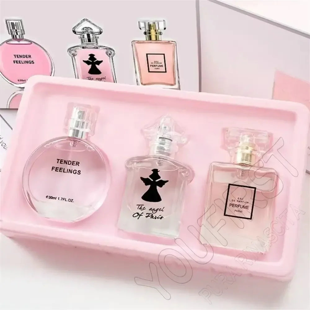 Luxury Brand Perfume Women Eau De Parfums Dames 90ml Perfumes Feminino Originales Gift Box 3Pcs Set Natural Floral Scent Spray - My Vixen Vault