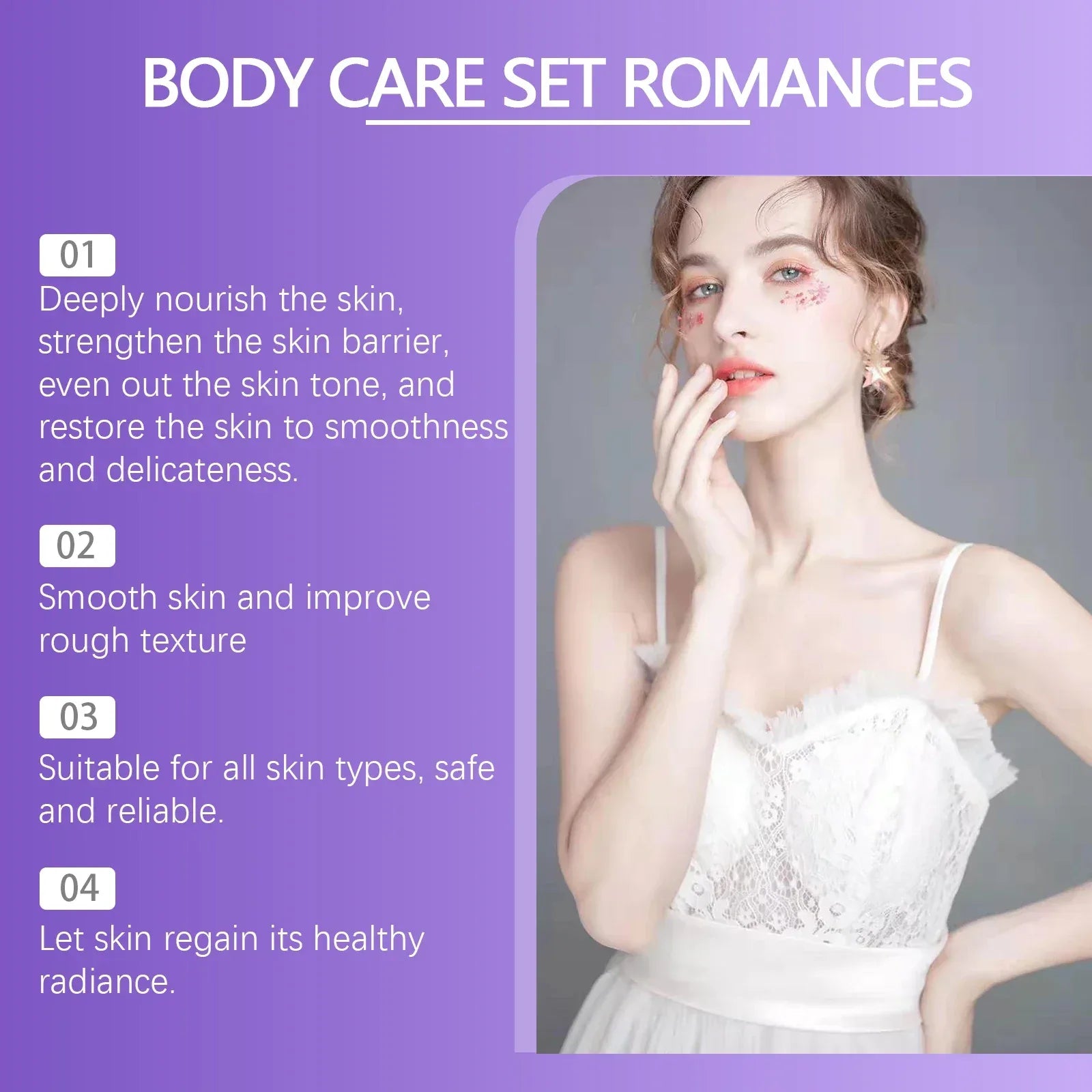 Jaysuing Christmas Fragrance Body Care Set Holiday Gift Set Body Lotion Body Mist Moisturizing Skin Care with Shea Butter 2 pcs.