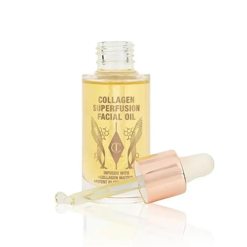 Charlotte Tilbury Collagen Essence Facial Care Essential Oil Deep Moisturizing Repairing Firming Brightening Light Easy Absorb - My Vixen Vault
