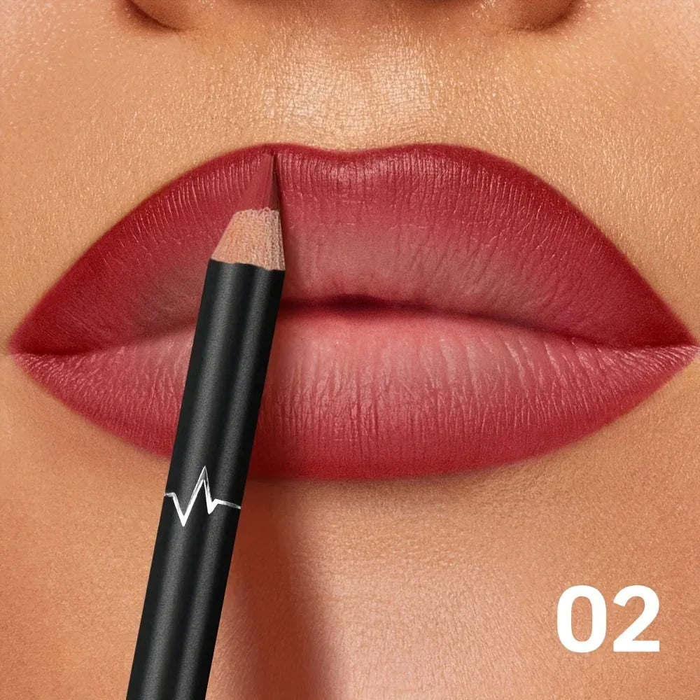 Pudaier 6-Color Waterproof Matte Lip Liner - Long-Lasting, Non-Transfer Formula, Matte Finish, 6 Versatile Shades - My Vixen Vault
