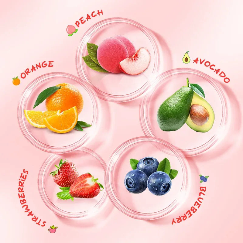 5pcs/set SADOER Fruit Ice Cream Hand Cream Moisturizing Nourishing Brightening Hydrating Hand Creams Hands Skin Care Products.