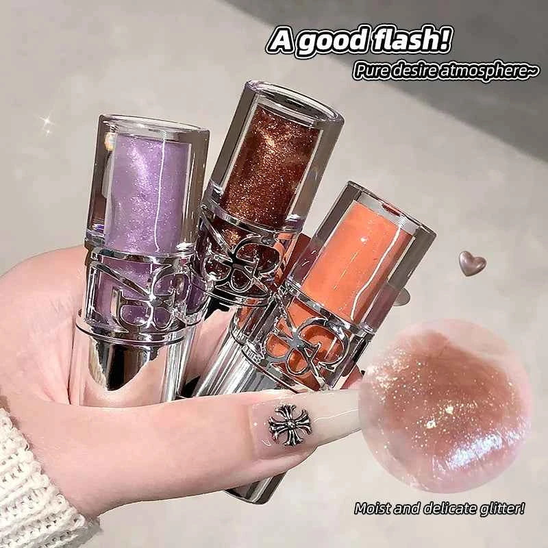 Gege Bear Sparkling Mirror Water Lip Gloss,hydrating and moisturizing Lip Gloss makeup, long-lasting color display lipstick gift