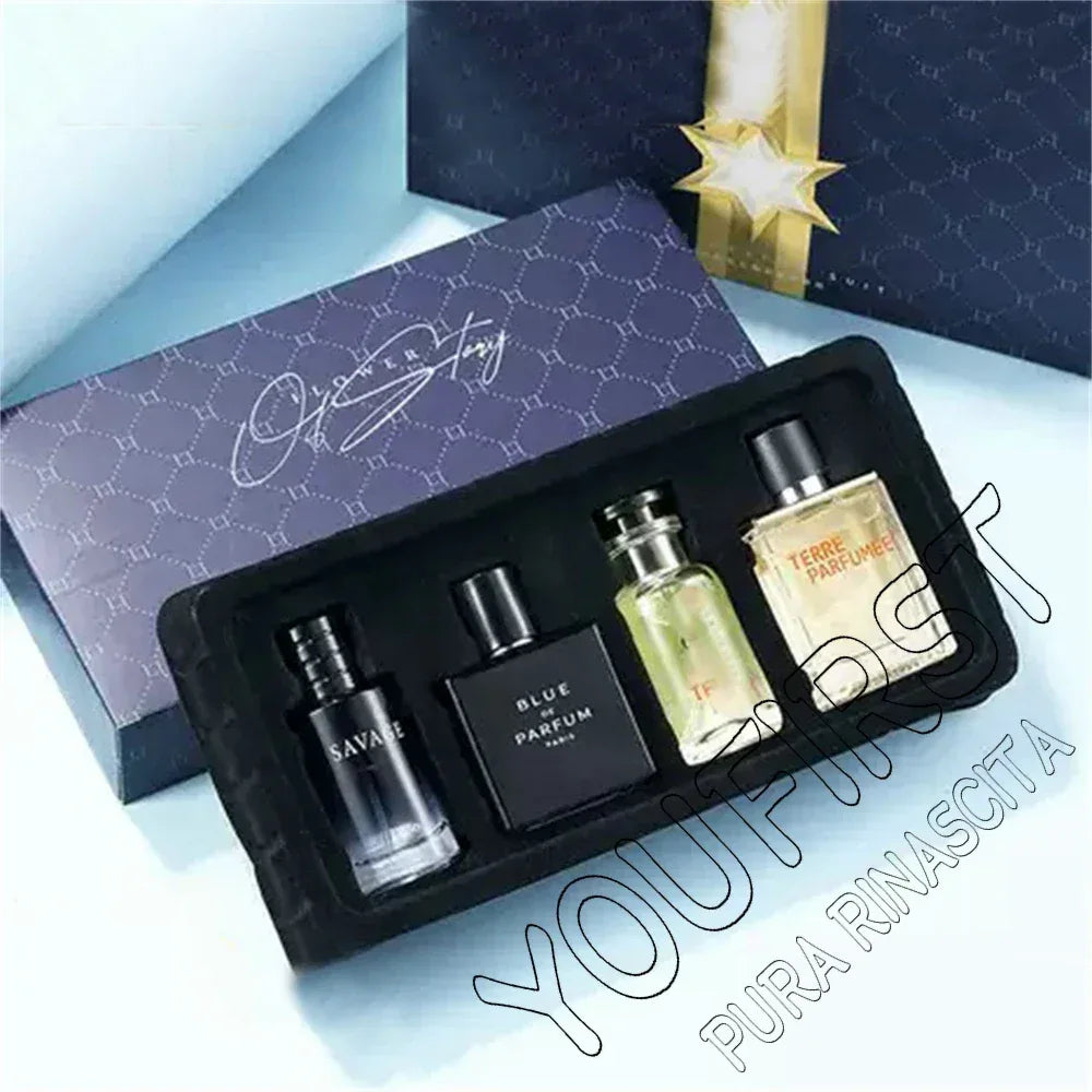 Luxury Brand Perfume Men Cologne Parfums Homme Gift Box 4Pcs Set 100ml Perfumes Masculinos Natural Floral Fruity Scent SprayLuxu - My Vixen Vault