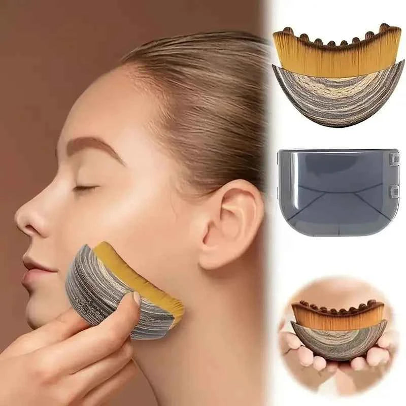 1 piece, lymphatic contouring facial brush, chin and jawline sculpting, facial drainage massager, ergonomic design - 