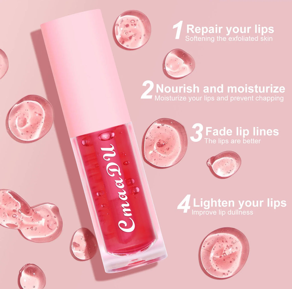 6 Color-Changing Lip Gloss  Fruity Scent Moisturizing and Long-Lasting Smooth Hydrating Temperature-Activated Lip tint - Beauty Collection Studio