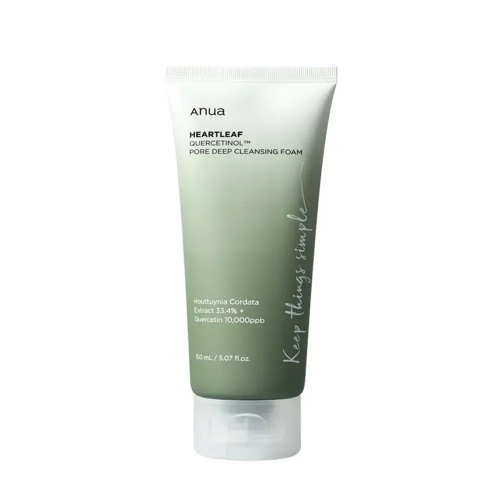 ANUA Heartleaf Quercetin Pore Deep Cleansing Foam, Cleanser, Double Cleanse, BHA, Hyaluronic Acid, Cleanser, Korean Skincare - My Vixen Vault