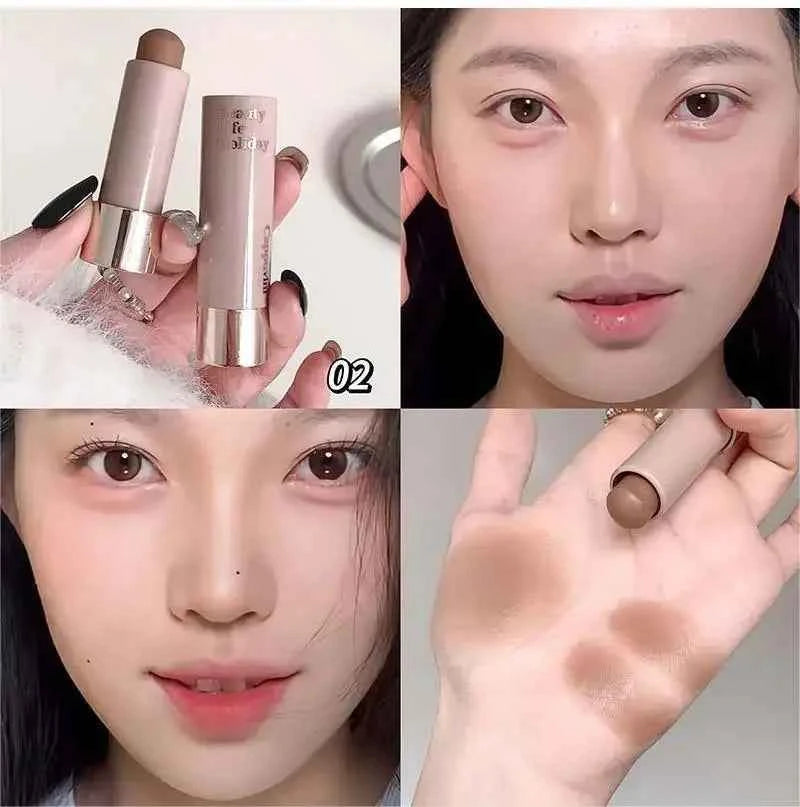 High-light Contour Shadow Stick Moisturizing Matte Concealer 3D Nose Shadow Waterproof Face Highlight Brighten Contour Makeup.