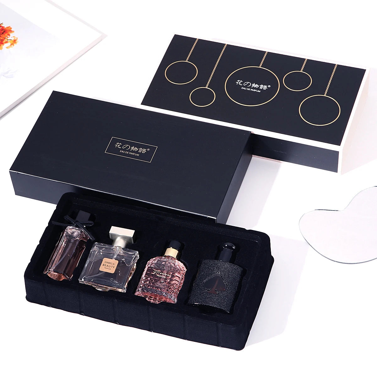 Gift Box Four Piece Set Women Perfume Spray 105ml Floral Scent Lasting Fragrance Pheromone Eau De Parfum Men Cologne Balminess Beauty Collection Studio