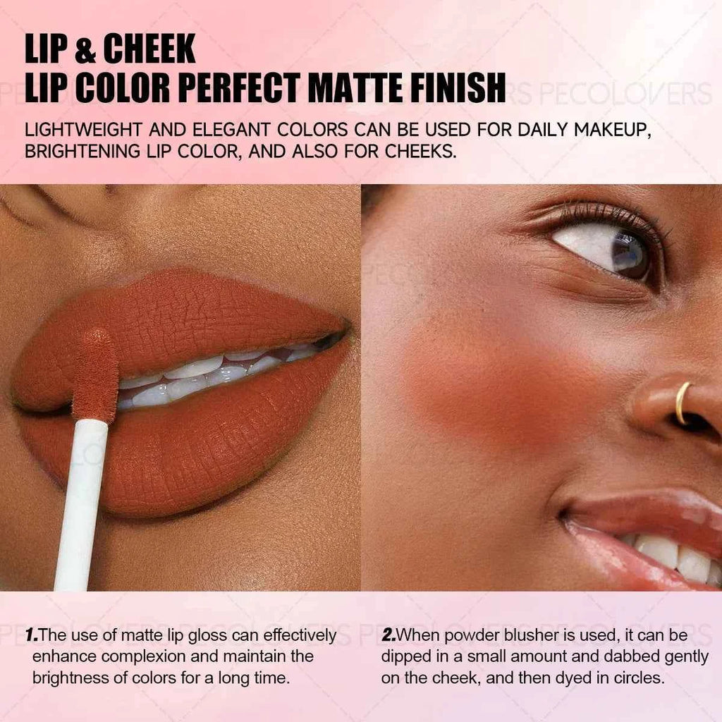 Christmas 1PC Matte Velvet Liquid Lipstick - Non-Sticky Waterproof, Ideal Gift