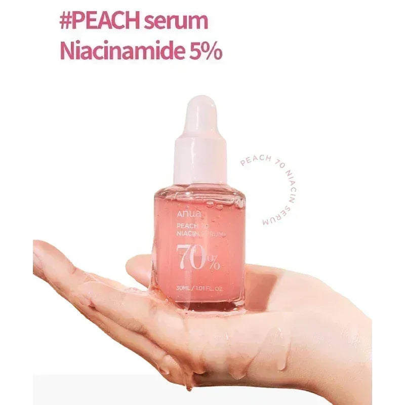 Anua Peach 70 Niacinamide Serum 30ml, Moisturizing Facial Serum, Skin Improvement, Daily Cleansing Beauty, Korean Skincare - My Vixen Vault