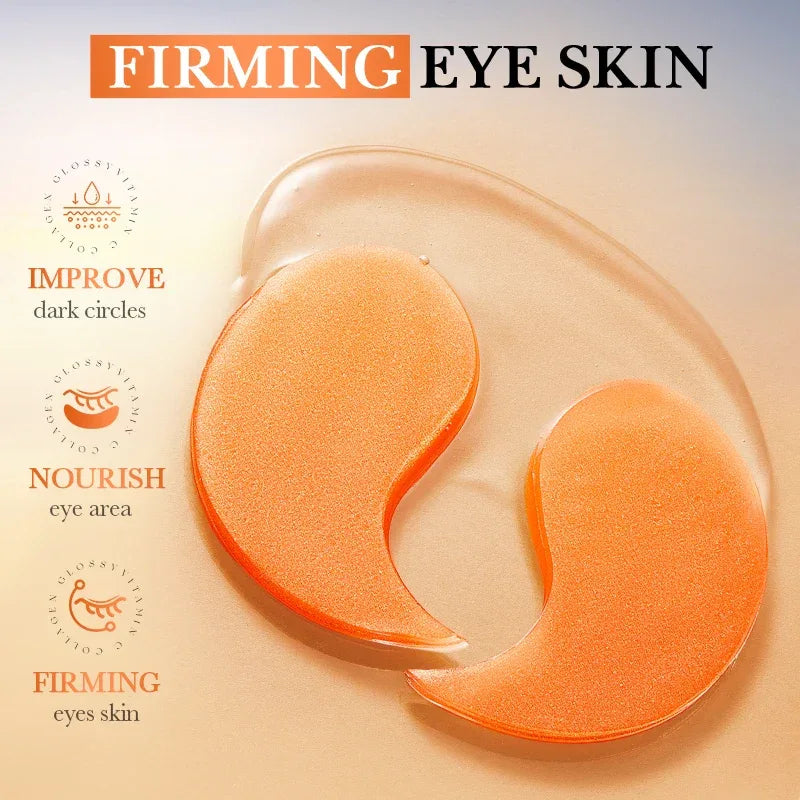80pcs BIOAQUA Vitamin C Crystal Collagen Eye Mask Anti Dark Circles Whitening Anti-Wrinkles Moisturizing Anti-Aging Eye Patches - My Vixen Vault
