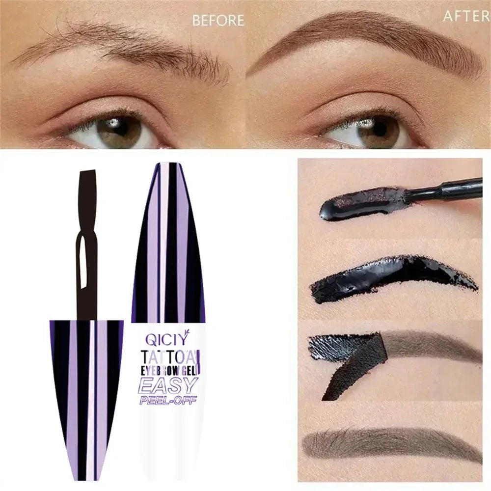 Lasting 3 Days Tattoo Easy Peel Off Eyebrow Gel Cream Types Long-Lasting Smudge-Proof Sweat Resistant Waterproof Cosmetics - My Vixen Vault